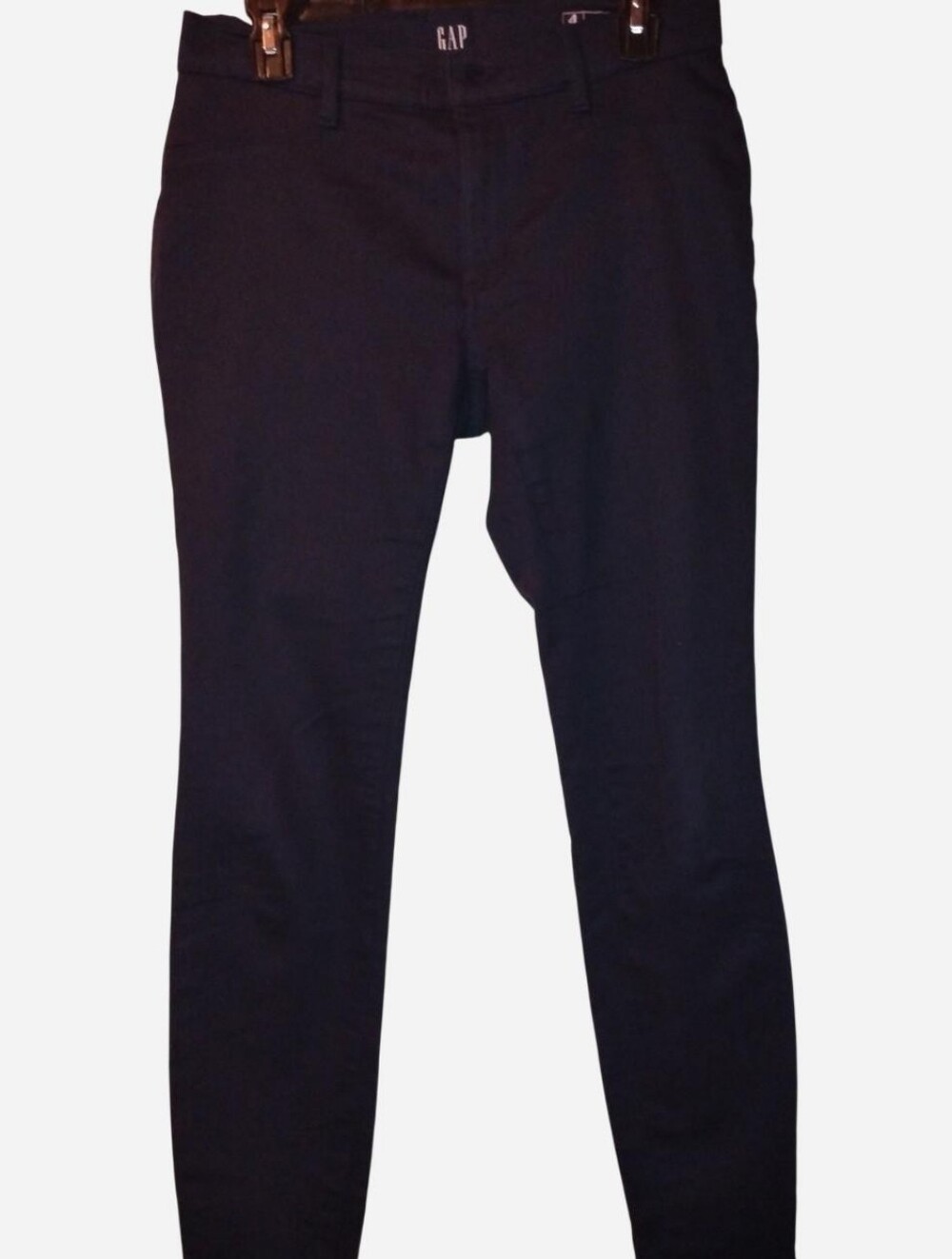 GAP Stretch Skinny Twill Pants Navy Blue Mid Rise Size 4